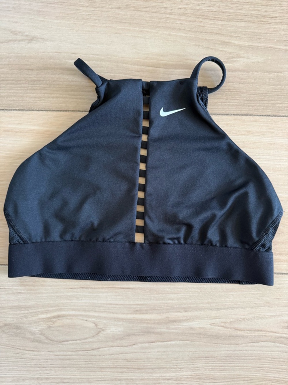 Nike Black High Neck Strappy Sports Bra Small Athleisure